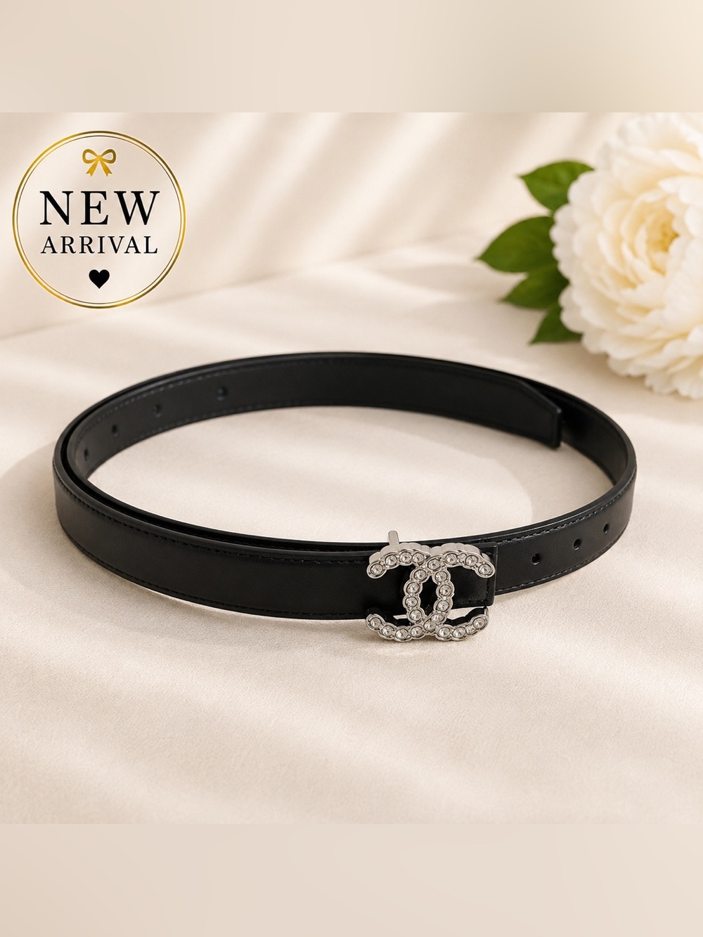 🖤 Black Crystal Buckle Belt 🖤